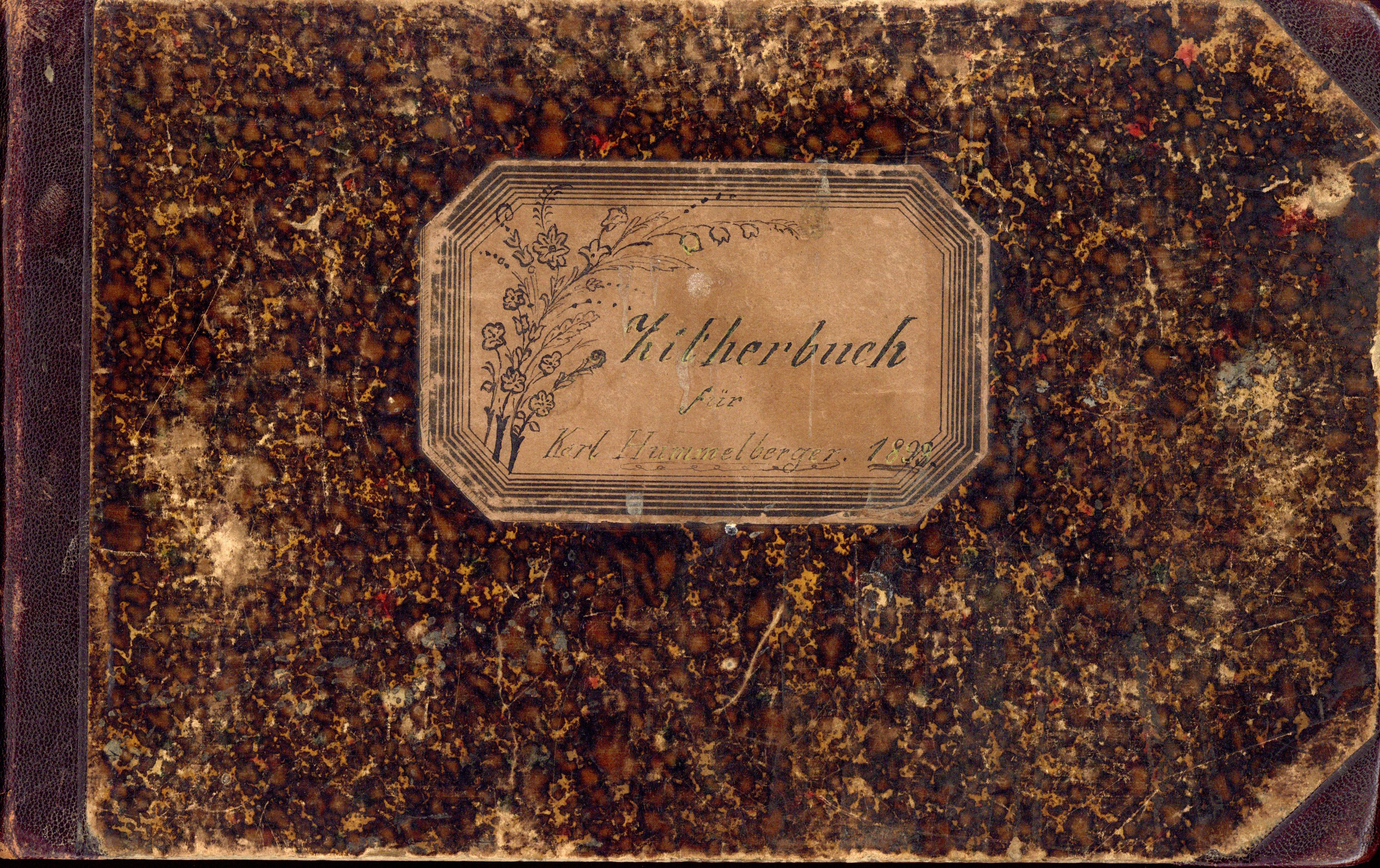 Zitherbuch Karl Hummelberger 1891 Front